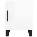 Tables de chevet 2 pcs blanc brillant 40x40x50 cm – Image 5