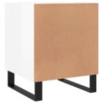 Tables de chevet 2 pcs blanc brillant 40x40x50 cm – Image 7