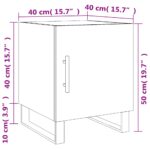 Tables de chevet 2 pcs chêne sonoma 40x40x50 cm bois ingénierie – Image 12