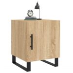 Tables de chevet 2 pcs chêne sonoma 40x40x50 cm bois ingénierie – Image 2