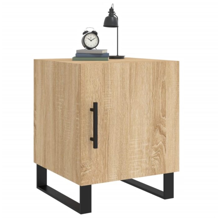 Tables de chevet 2 pcs chêne sonoma 40x40x50 cm bois ingénierie – Image 2