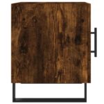 Tables de chevet 2 pcs chêne fumé 40x40x50 cm bois d'ingénierie – Image 6