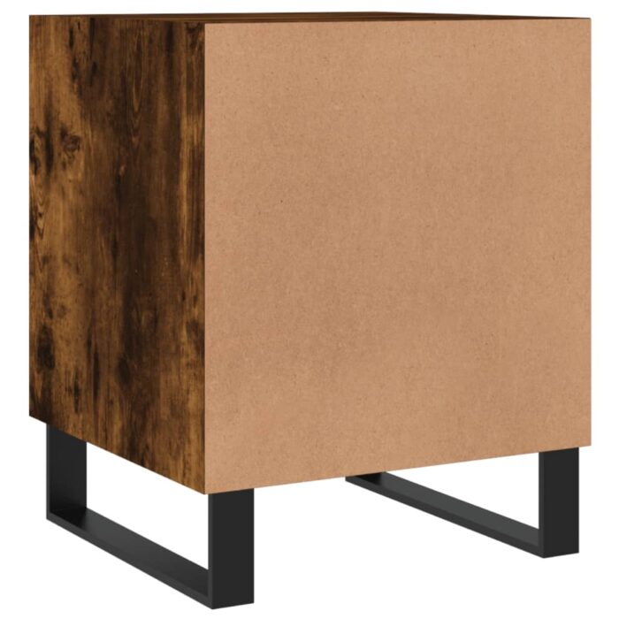 Tables de chevet 2 pcs chêne fumé 40x40x50 cm bois d'ingénierie – Image 7