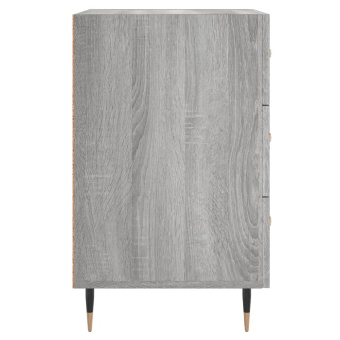 Table de chevet sonoma gris 40x40x66 cm bois d'ingénierie – Image 4