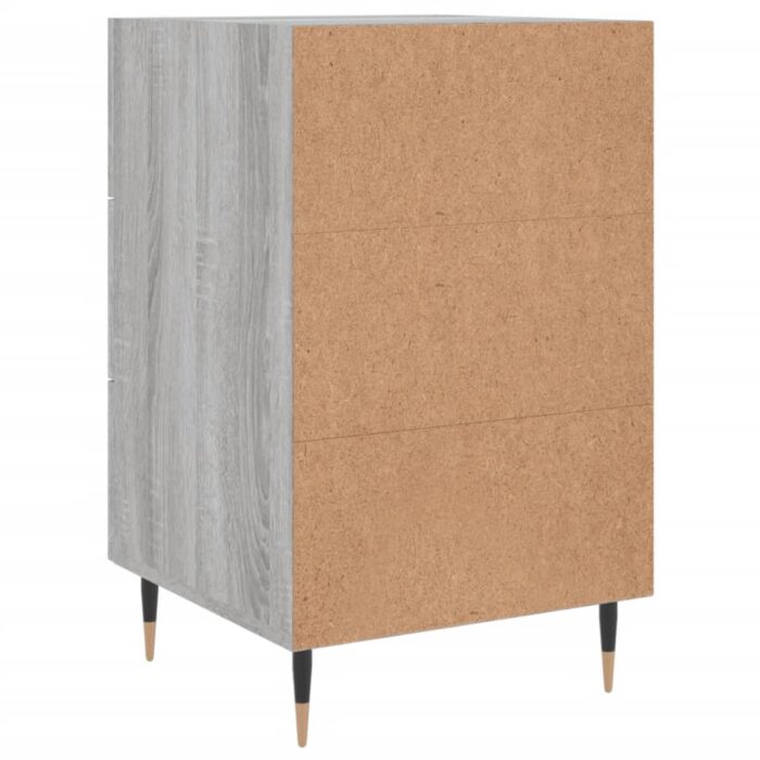 Table de chevet sonoma gris 40x40x66 cm bois d'ingénierie – Image 6