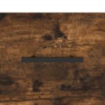 Table de chevet chêne fumé 40x40x66 cm bois d'ingénierie – Image 7