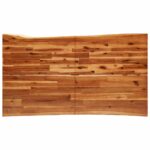 Table à manger 140x80x75 cm bois d'acacia solide à bord vif – Image 4