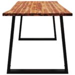 Table à manger 160x80x75 cm bois d'acacia solide à bord vif – Image 3