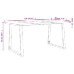 Table à manger 160x80x75 cm bois d'acacia solide à bord vif – Image 7