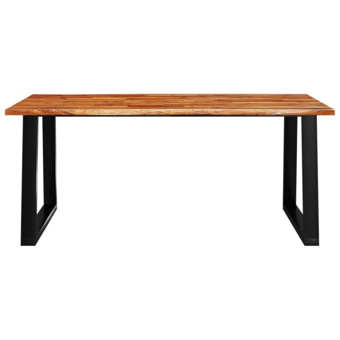 Table à manger 180x90x75 cm bois d'acacia solide à bord vif – Image 2