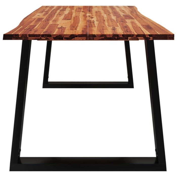 Table à manger 180x90x75 cm bois d'acacia solide à bord vif – Image 3