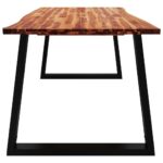 Table à manger 200x90x75 cm bois d'acacia solide à bord vif – Image 3