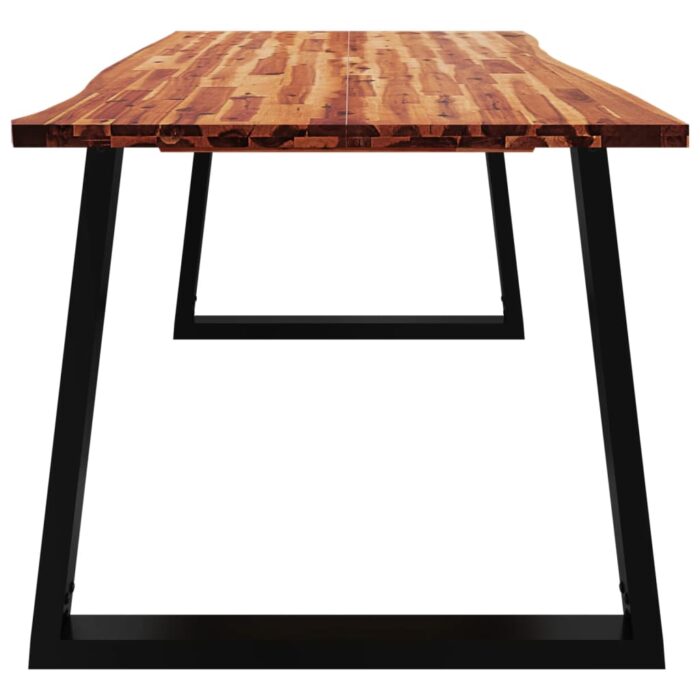 Table à manger 200x90x75 cm bois d'acacia solide à bord vif – Image 3