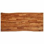 Table à manger 200x90x75 cm bois d'acacia solide à bord vif – Image 4
