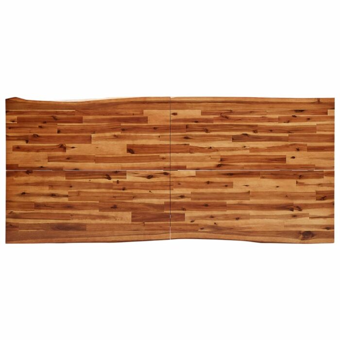 Table à manger 200x90x75 cm bois d'acacia solide à bord vif – Image 4