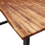 Table à manger 200x90x75 cm bois d'acacia solide à bord vif – Image 5
