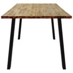 Table à manger 150x90x75 cm bois d'acacia solide – Image 3