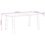 Table à manger 150x90x75 cm bois d'acacia solide – Image 7