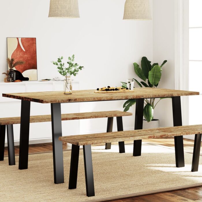 Table à manger 150x90x75 cm bois d'acacia solide – Image 1