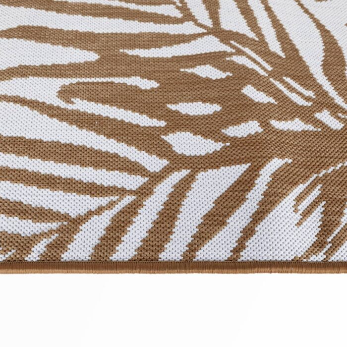 Tapis d'extérieur marron et blanc 80x250 cm design réversible – Image 2