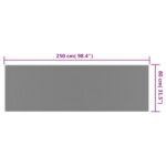 Tapis d'extérieur marron et blanc 80x250 cm design réversible – Image 5