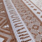 Tapis d'extérieur marron et blanc 80x150 cm design réversible – Image 2