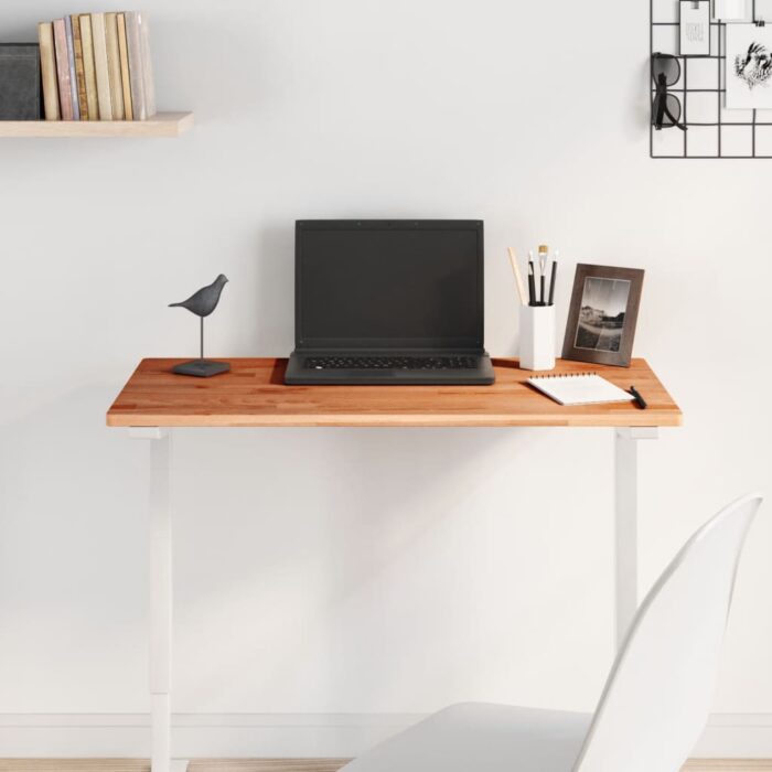 Dessus de table 80x40x1,5 cm rectangulaire bois massif de hêtre – Image 1