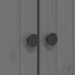 Bibliothèque BODO gris 82x40x173 cm bois de pin massif – Image 5