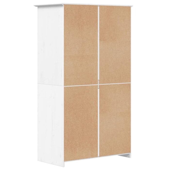 Garde-robe BODO blanc 99x53,5x173 cm bois massif de pin – Image 4