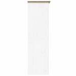 Garde-robe BODO blanc marron 99x53,5x173 cm bois massif de pin – Image 3
