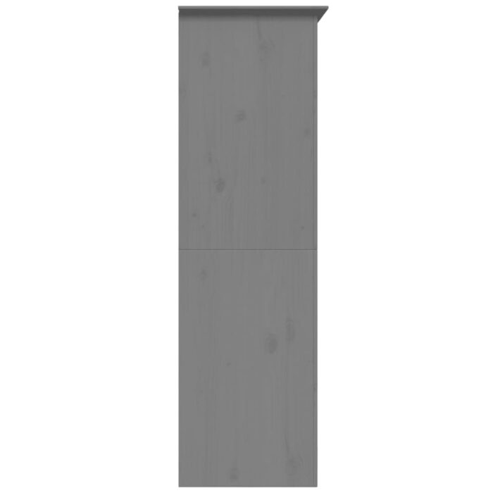 Garde-robe BODO gris 99x53,5x173 cm bois massif de pin – Image 3
