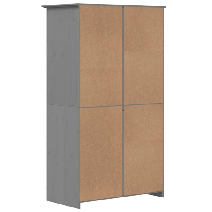 Garde-robe BODO gris 99x53,5x173 cm bois massif de pin – Image 4