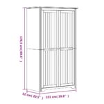 Garde-robe BODO gris 99x53,5x173 cm bois massif de pin – Image 6