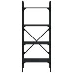 Bibliothèque à 4 niveaux noir 56x31,5x138,5cm bois d'ingénierie – Image 2