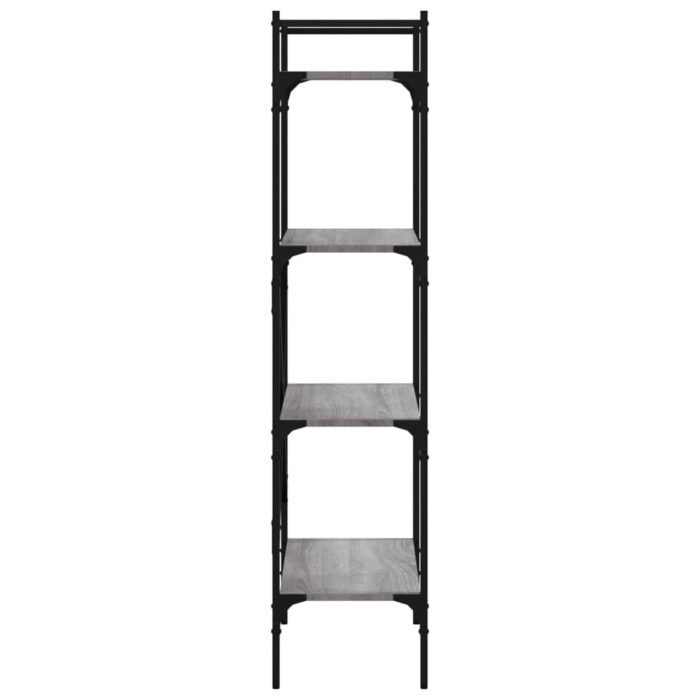 Bibliothèque à 4 niveaux sonoma gris 56x31,5x138,5 cm – Image 3