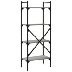Bibliothèque à 4 niveaux sonoma gris 56x31,5x138,5 cm – Image 4