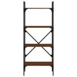 Bibliothèque à 4 niveaux chêne marron 56x31,5x138,5 cm – Image 2