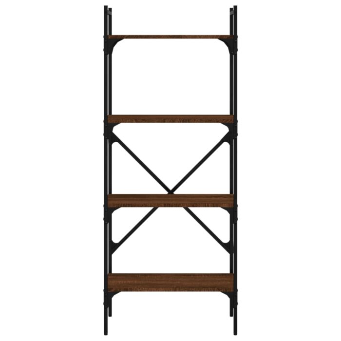 Bibliothèque à 4 niveaux chêne marron 56x31,5x138,5 cm – Image 2