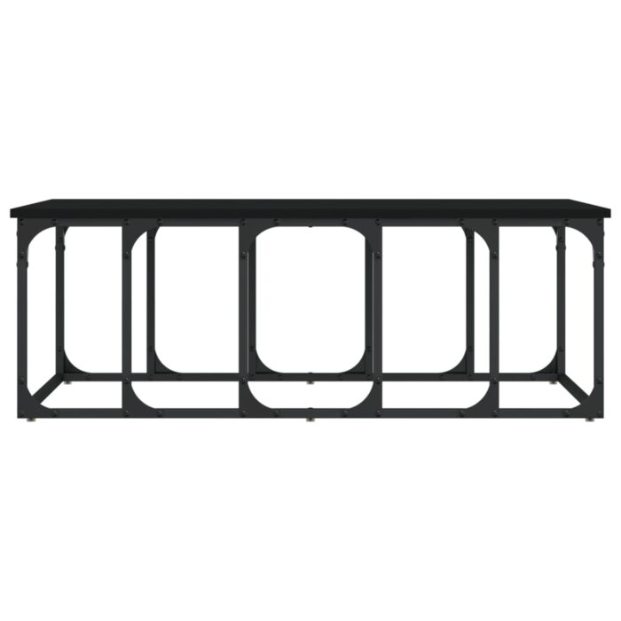 Table basse noir 100x50x35,5 cm bois d'ingénierie – Image 2