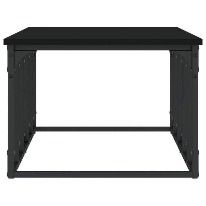Table basse noir 100x50x35,5 cm bois d'ingénierie – Image 3