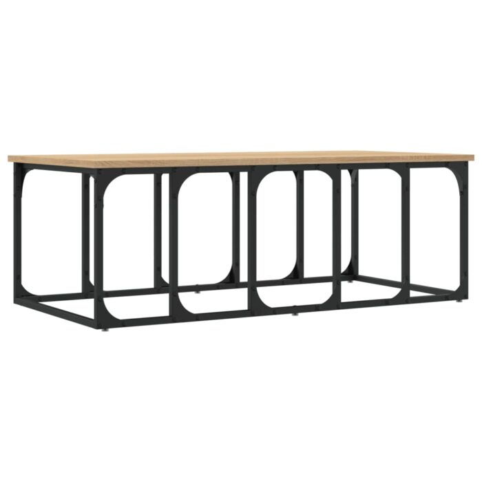 Table basse chêne sonoma 100x50x35,5 cm bois d'ingénierie – Image 4