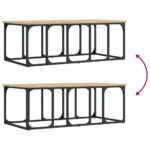 Table basse chêne sonoma 100x50x35,5 cm bois d'ingénierie – Image 5
