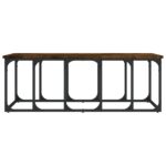 Table basse chêne fumé 100x50x35,5 cm bois d'ingénierie – Image 2