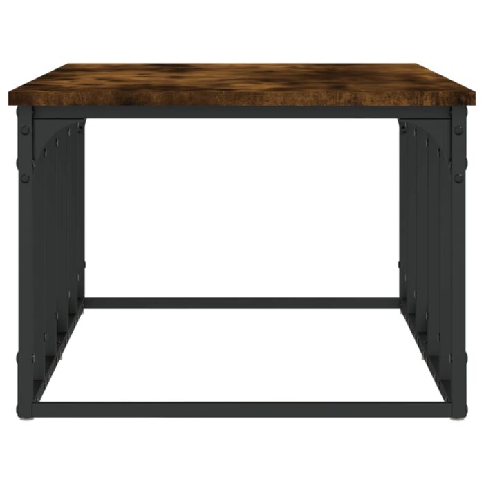 Table basse chêne fumé 100x50x35,5 cm bois d'ingénierie – Image 3