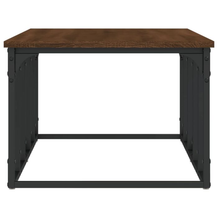 Table basse chêne marron 100x50x35,5 cm bois d'ingénierie – Image 3