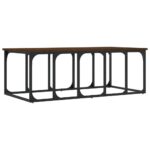 Table basse chêne marron 100x50x35,5 cm bois d'ingénierie – Image 4