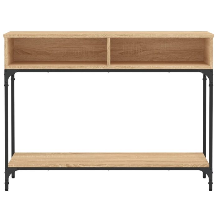 Table console chêne sonoma 100x30,5x75 cm bois d'ingénierie – Image 3