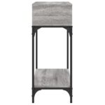 Table console sonoma gris 100x30,5x75 cm bois d'ingénierie – Image 2