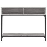 Table console sonoma gris 100x30,5x75 cm bois d'ingénierie – Image 3