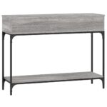 Table console sonoma gris 100x30,5x75 cm bois d'ingénierie – Image 4